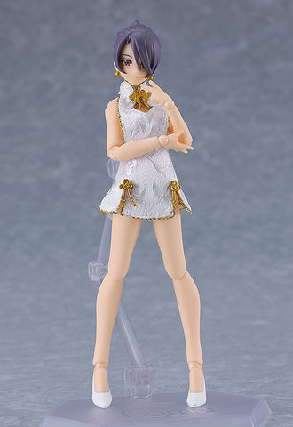 [Max Factory]  Figma 569b : Mika - Female Body with Miniskirt Chinese Dress (White Ver.)