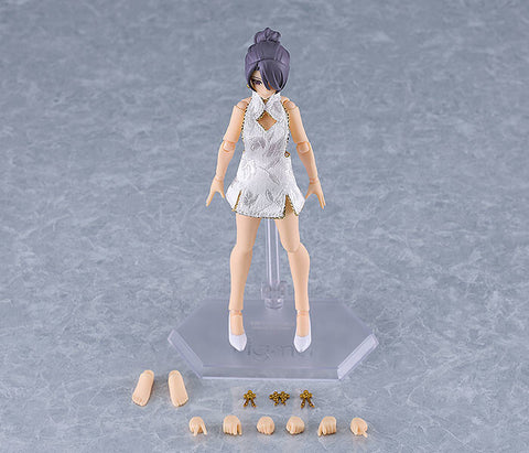 [Max Factory]  Figma 569b : Mika - Female Body with Miniskirt Chinese Dress (White Ver.)