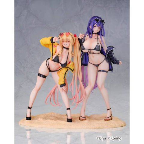 [AmiAmi Exclusive Bonus] Yuna & Sayuri 2 Figure Set w/Special Base Illustration by Biya & K Pring 1/6