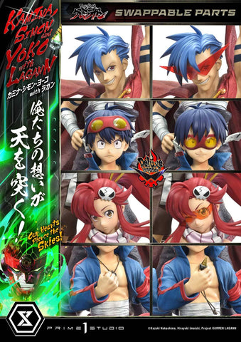 [Prime 1 Studio] Ultimate Premium Masterline (UPMGL-01DX): Tengen Toppa Gurren Lagann: Kamina, Simon & Yoko w/ Lagann