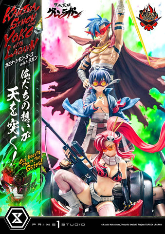 [Prime 1 Studio] Ultimate Premium Masterline (UPMGL-01DX): Tengen Toppa Gurren Lagann: Kamina, Simon & Yoko w/ Lagann