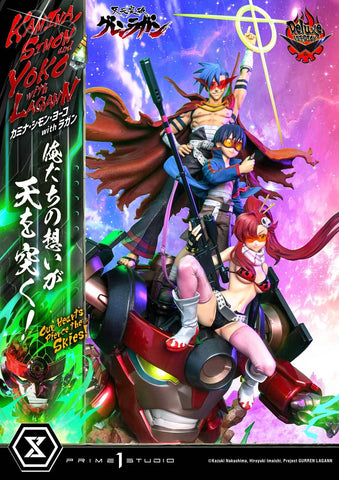 [Prime 1 Studio] Ultimate Premium Masterline (UPMGL-01DX): Tengen Toppa Gurren Lagann: Kamina, Simon & Yoko w/ Lagann