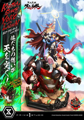 [Prime 1 Studio] Ultimate Premium Masterline (UPMGL-01DX): Tengen Toppa Gurren Lagann: Kamina, Simon & Yoko w/ Lagann