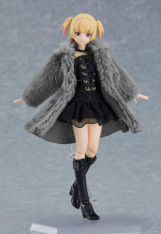 [Max Factory] Figma 581a / figma Styles: Original Character - Yuki (Black Corset Dress + Fur Coat Outfit Set) LIMITED SET
