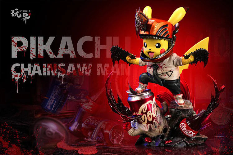 [WanJie Studio] Pokemon Chainsaw Man Resin Statue - Denji Cosplay Pikachu