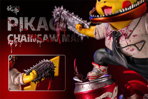 [WanJie Studio] Pokemon Chainsaw Man Resin Statue - Denji Cosplay Pikachu