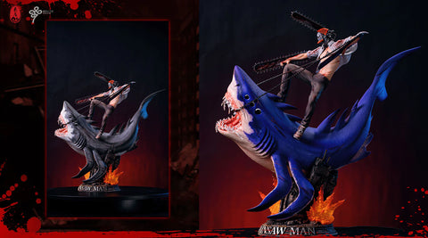 [LC-Studios] Chainsaw Man Series 002 Denji Riding Devil Form Beam - Chainsaw Man Resin Statue