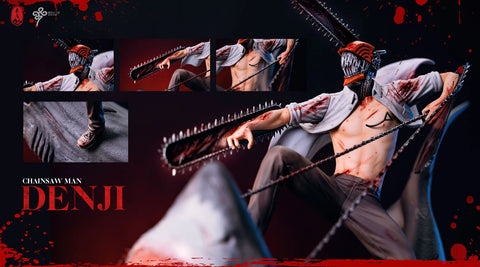 [LC-Studios] Chainsaw Man Series 002 Denji Riding Devil Form Beam - Chainsaw Man Resin Statue