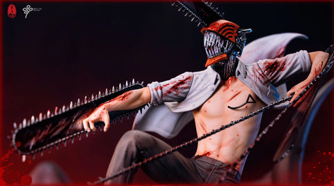 [LC-Studios] Chainsaw Man Series 002 Denji Riding Devil Form Beam - Chainsaw Man Resin Statue