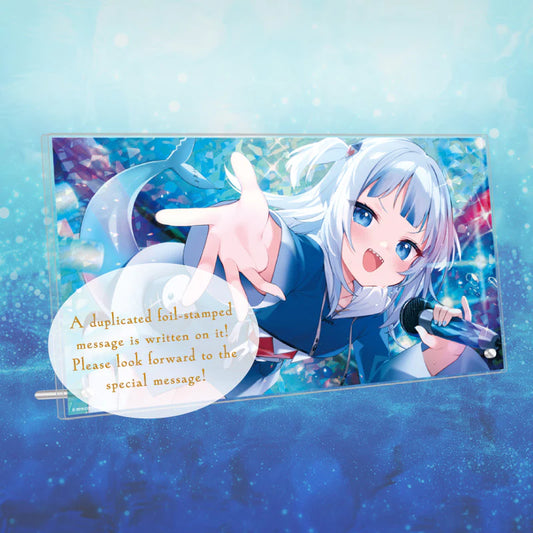 "Gawr Gura 4 Million Subscribers Celebration" Gura Holographic Acrylic Panel - TinyTokyoToys