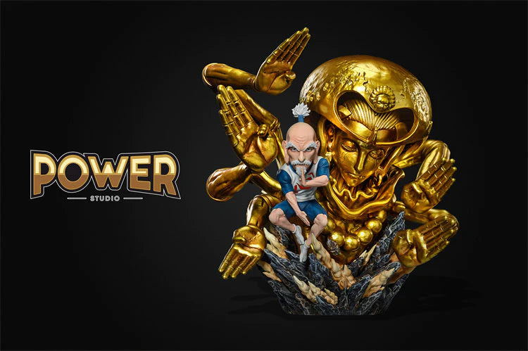 [Power Studio] HUNTER X HUNTER Resin Statue - WCF Scale Isaac Netero's Nen & Logo Stand