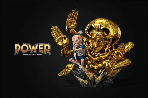 [Power Studio] HUNTER X HUNTER Resin Statue - WCF Scale Isaac Netero's Nen & Logo Stand