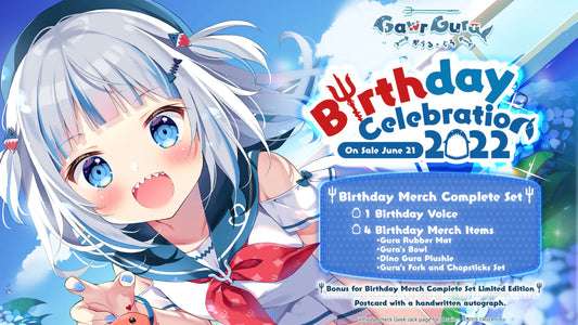 [Made to order/Duplicate Autograph] "Gawr Gura Birthday Celebration 2022" Merch Complete Set - TinyTokyoToys