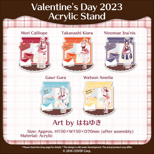 "hololive English Valentine's Day 2023" Acrylic Stand - Myth - TinyTokyoToys
