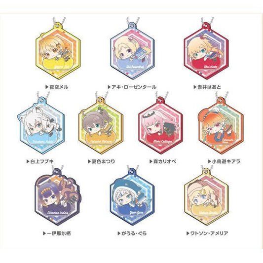 [Bandai] Hololive: Hug Meets B Box - Kiratto DecoFla Acrylic KeyChain (10 Packs/Box) - TinyTokyoToys