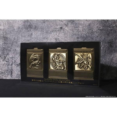 [Konami] Yu-Gi-Oh! Duel Monsters: Metal Reliefs Set (RED-EYES BLACK DRAGON & Dark Magician & BLUE-EYES WHITE DRAGON)