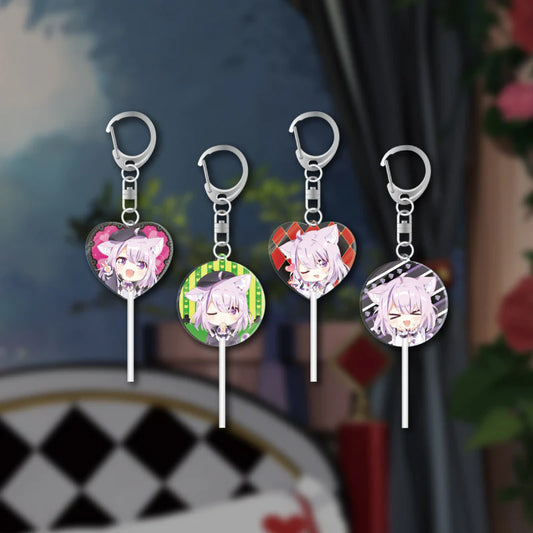 "Nekomata Okayu 4th Anniversary Celebration" Candy Acrylic Keychains (Set of 4) - TinyTokyoToys